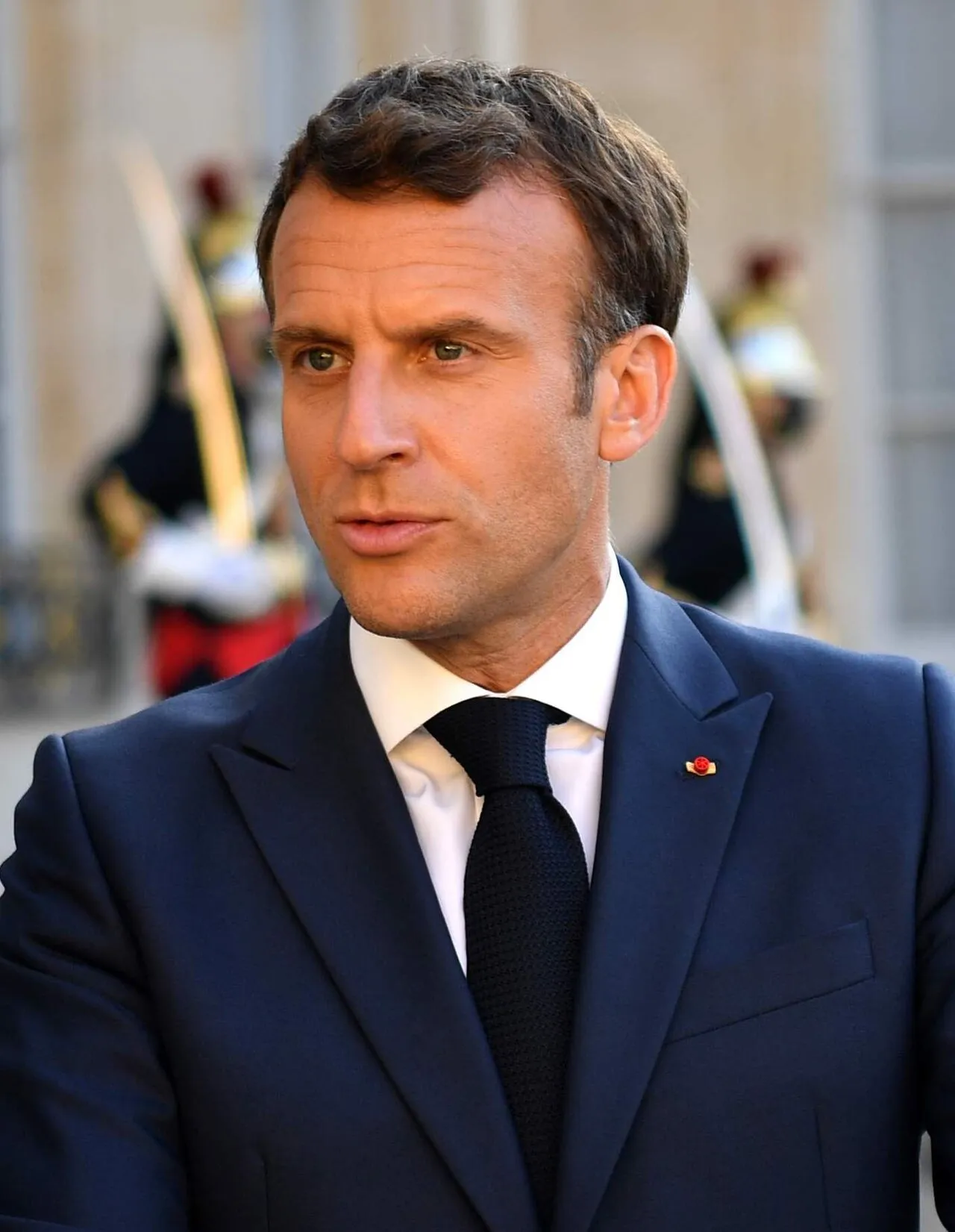 Emmanuel Macron, de Franse president die in oktober 2026 een televisietoespraak hield over het geweld bij de protesten.